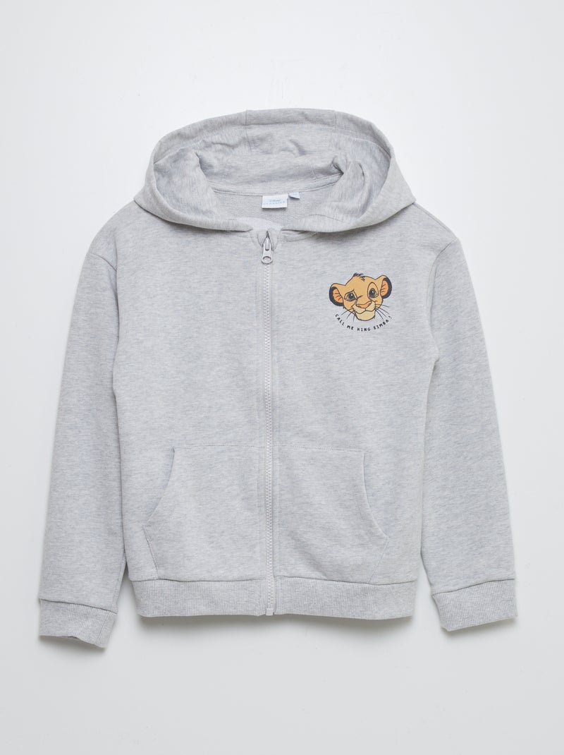 Felpa con zip e cappuccio 'Il Re Leone' GRIGIO - Kiabi