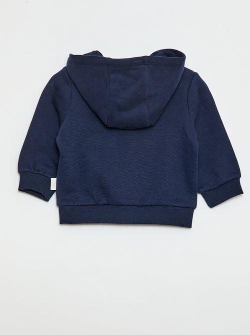 Felpa con zip e cappuccio in felpa garzata - Kiabi