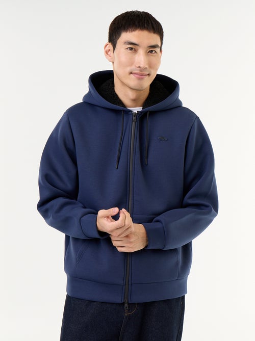 Felpa con zip e cappuccio in neoprene - Kiabi Felpa con zip e cappuccio in neoprene - Kiabi
