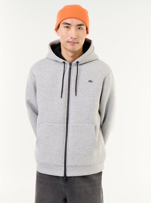 Felpa con zip e cappuccio in neoprene - Kiabi Felpa con zip e cappuccio in neoprene - Kiabi