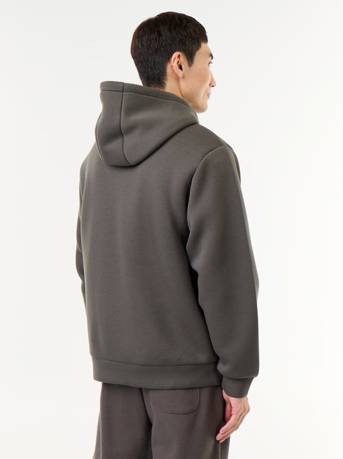 Felpa con zip e cappuccio in neoprene - Kiabi Felpa con zip e cappuccio in neoprene - Kiabi