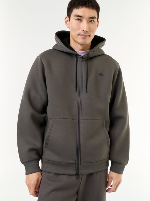 Felpa con zip e cappuccio in neoprene - Kiabi Felpa con zip e cappuccio in neoprene - Kiabi