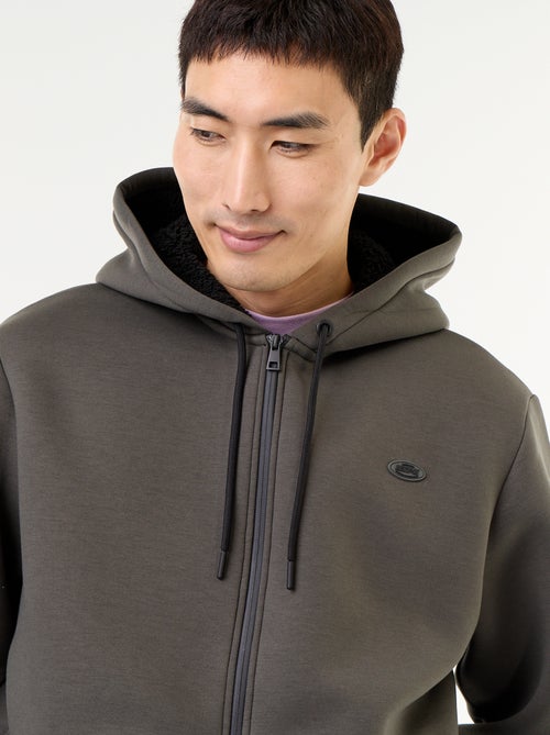 Felpa con zip e cappuccio in neoprene - Kiabi Felpa con zip e cappuccio in neoprene - Kiabi