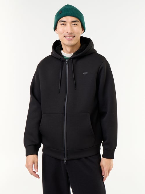 Felpa con zip e cappuccio in neoprene - Kiabi Felpa con zip e cappuccio in neoprene - Kiabi