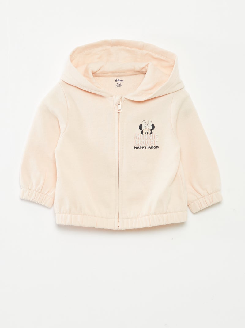 Felpa con zip e cappuccio 'Minou' Rosa - Kiabi