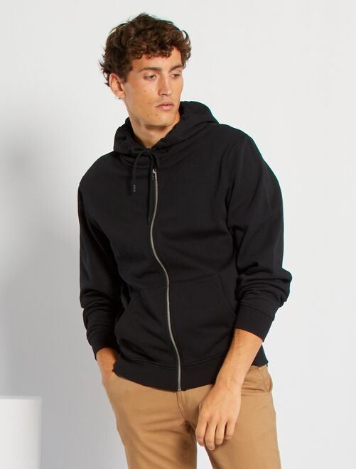 Felpa con zip e cappuccio - nero - Kiabi - 13.00€