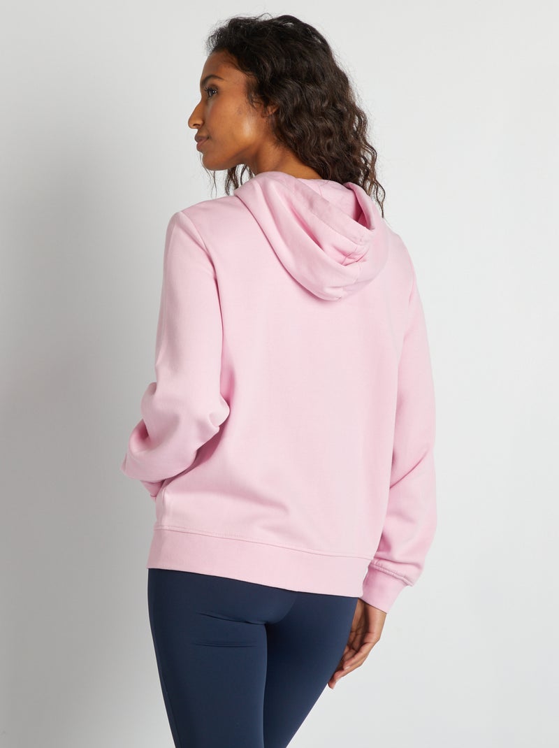 Felpa con zip e cappuccio ROSA - Kiabi
