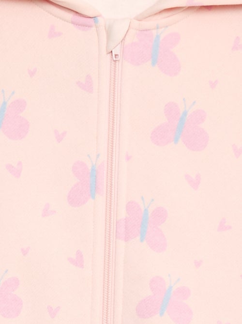 Felpa con zip e cappuccio stampata - Kiabi