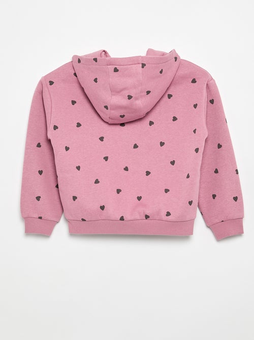 Felpa con zip e cappuccio stampata - Kiabi Felpa con zip e cappuccio stampata - Kiabi