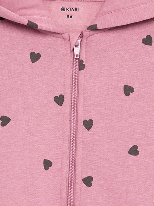Felpa con zip e cappuccio stampata - Kiabi Felpa con zip e cappuccio stampata - Kiabi