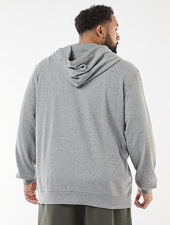 Felpa con zip e cappuccio tinta unita