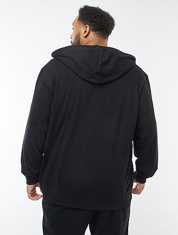 Felpa con zip e cappuccio tinta unita