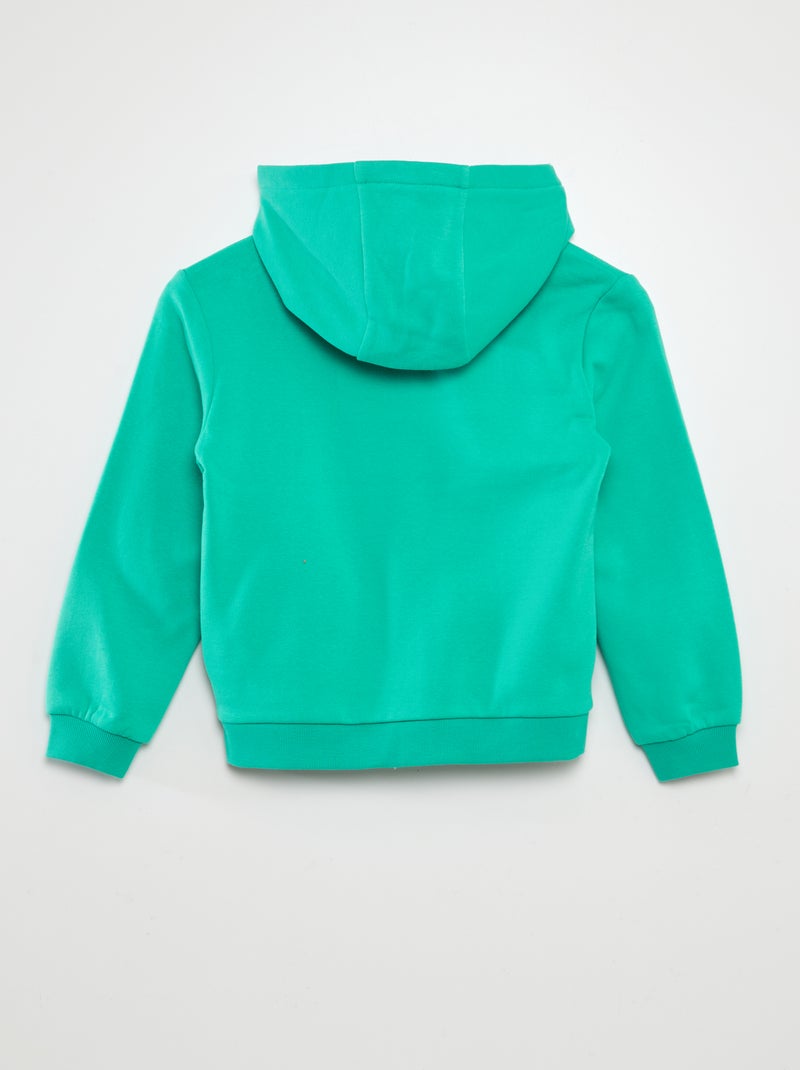Felpa con zip e cappuccio VERDE - Kiabi
