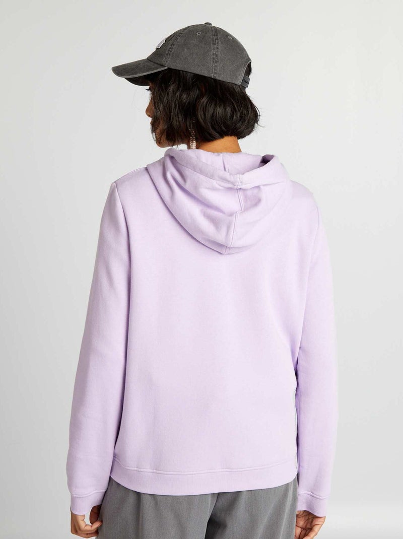 Felpa Con Zip E Cappuccio Viola Donna 13 00 Kiabi