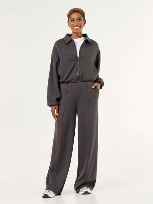 Felpa con zip e colletto a camicia - Kiabi Felpa con zip e colletto a camicia - Kiabi