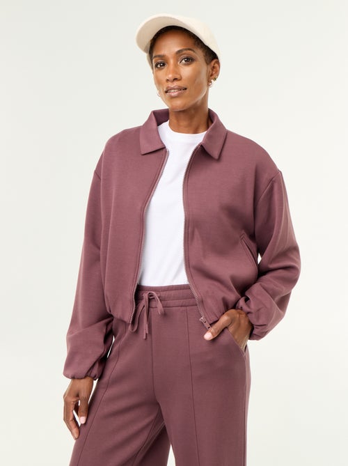Felpa con zip e colletto a camicia - Kiabi Felpa con zip e colletto a camicia - Kiabi