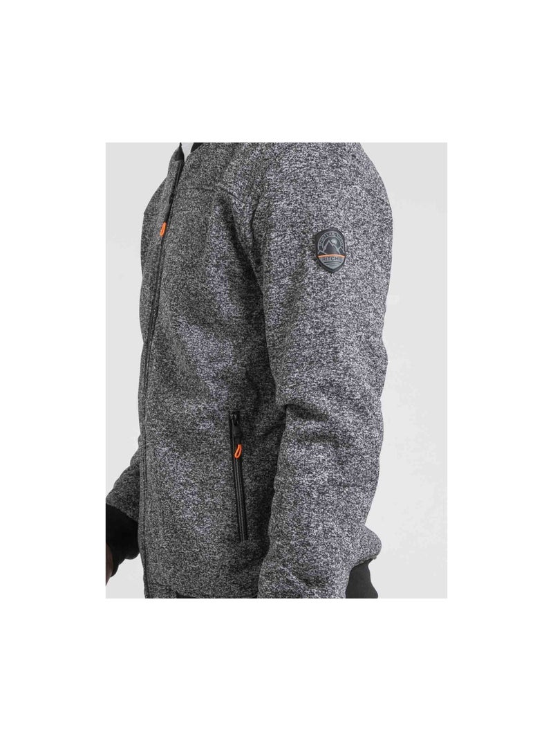 Felpa con zip e colletto alto WALTAREK Grigio - Kiabi