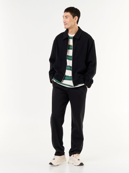 Felpa con zip e collo a camicia - Kiabi Felpa con zip e collo a camicia - Kiabi