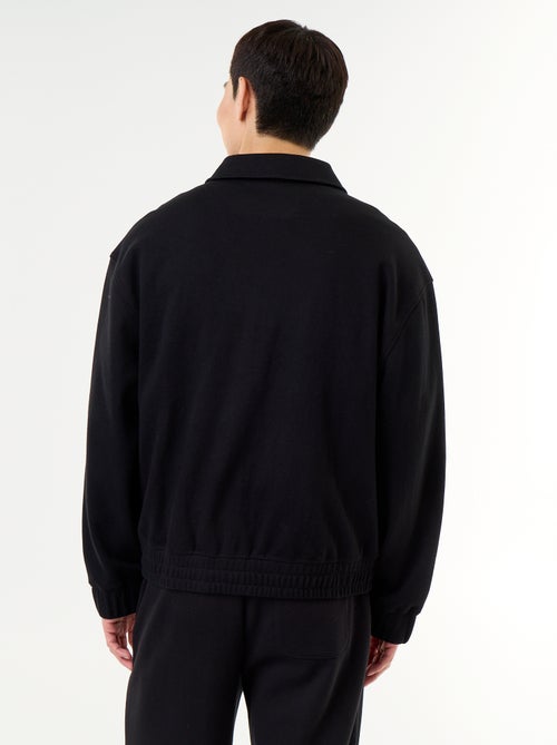 Felpa con zip e collo a camicia - Kiabi Felpa con zip e collo a camicia - Kiabi