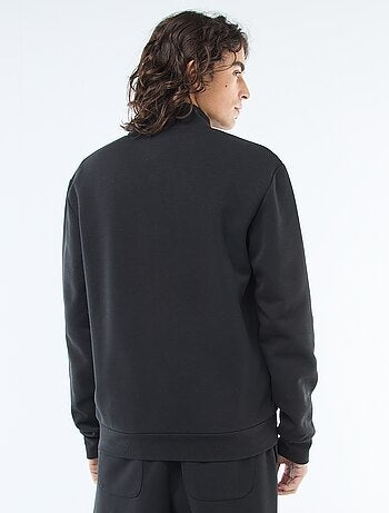 Felpa con zip e collo alto