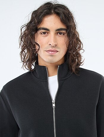Felpa con zip e collo alto