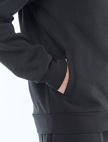 Felpa con zip e collo alto