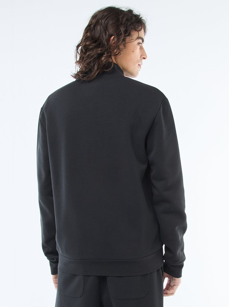 Felpa con zip e collo alto Nero - Kiabi