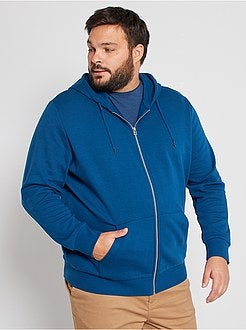 Taglie forti Uomo - Felpa con zip eco-sostenibile - Kiabi