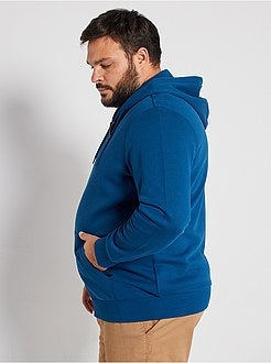 Taglie forti Uomo - Felpa con zip eco-sostenibile - Kiabi