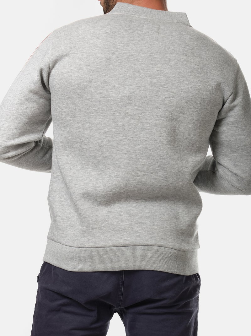 Felpa con zip Grigio - Kiabi