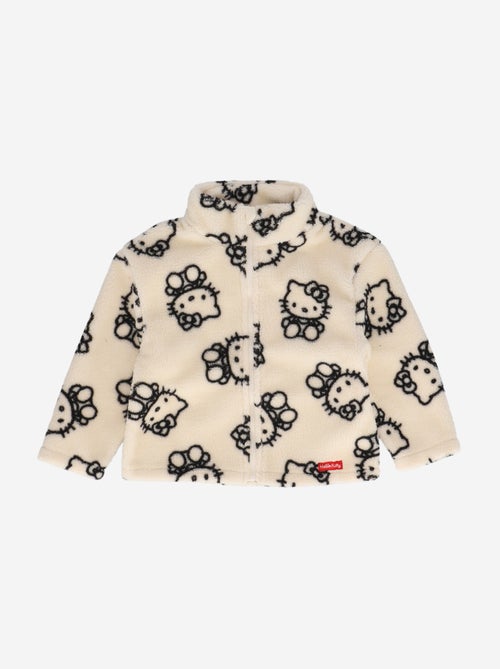 Felpa con zip 'Hello Kitty' effetto agnellato - Kiabi