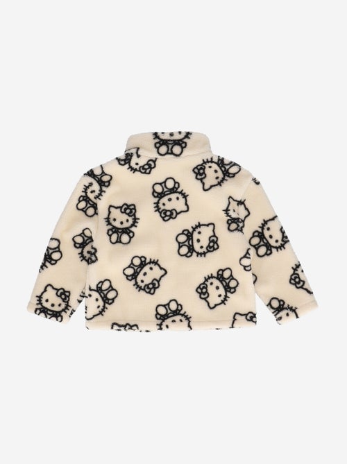 Felpa con zip 'Hello Kitty' effetto agnellato - Kiabi