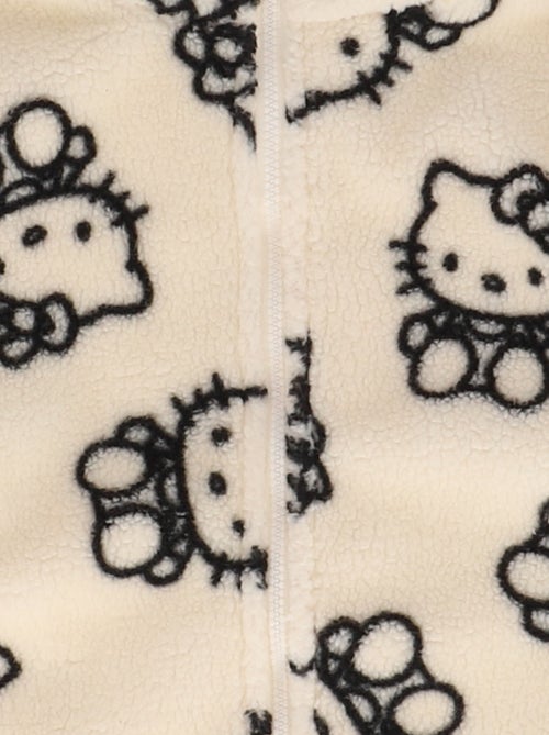 Felpa con zip 'Hello Kitty' effetto agnellato - Kiabi
