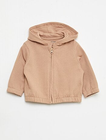 Felpa con zip in french terry