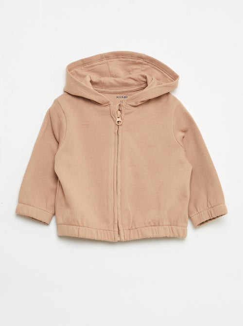 Felpa con zip in french terry - Kiabi