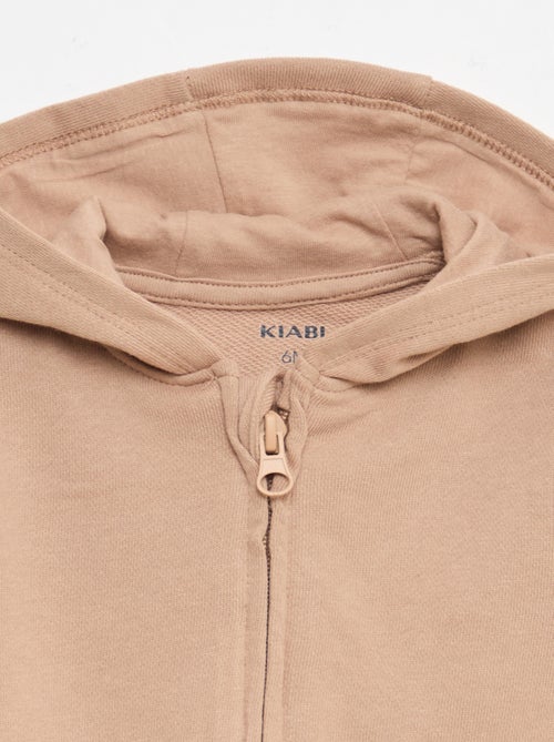 Felpa con zip in french terry - Kiabi