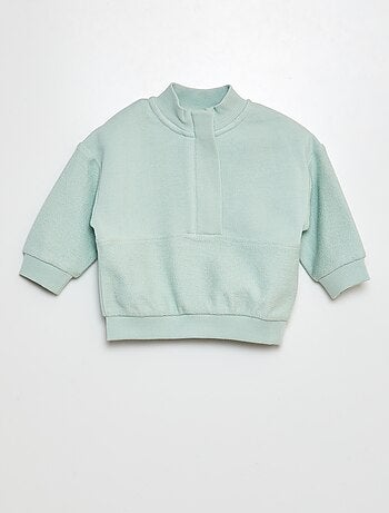 Felpa con zip in french terry
