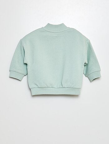 Felpa con zip in french terry