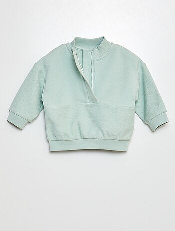 Felpa con zip in french terry