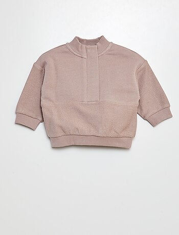 Felpa con zip in french terry
