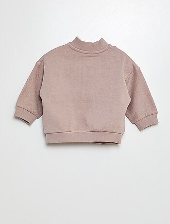 Felpa con zip in french terry