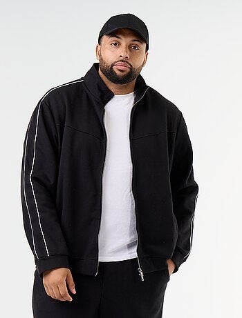 Felpa con zip in pile leggero