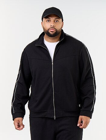Felpa con zip in pile leggero