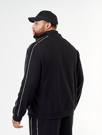 Felpa con zip in pile leggero