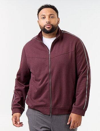 Felpa con zip in pile leggero