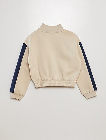 Felpa con zip in stile college americano