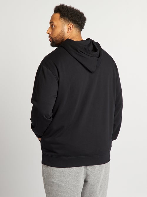 Felpa con zip in tessuto felpato con cappuccio - Kiabi