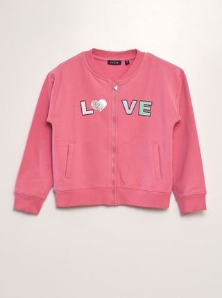 Felpa con zip 'LOVE'