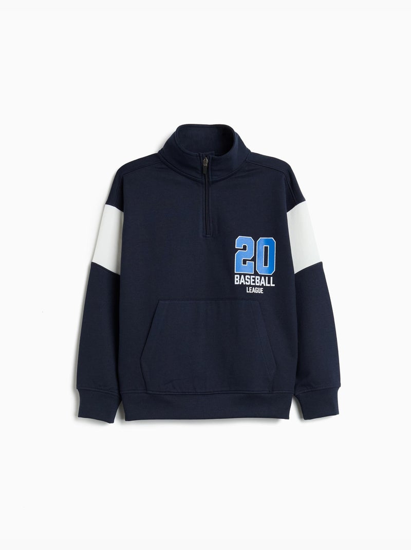 Felpa con zip, MO Fashion Blu - Kiabi