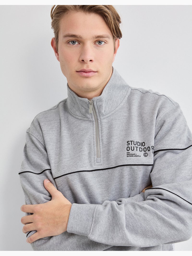 Felpa con zip, MO Fashion Grigio - Kiabi